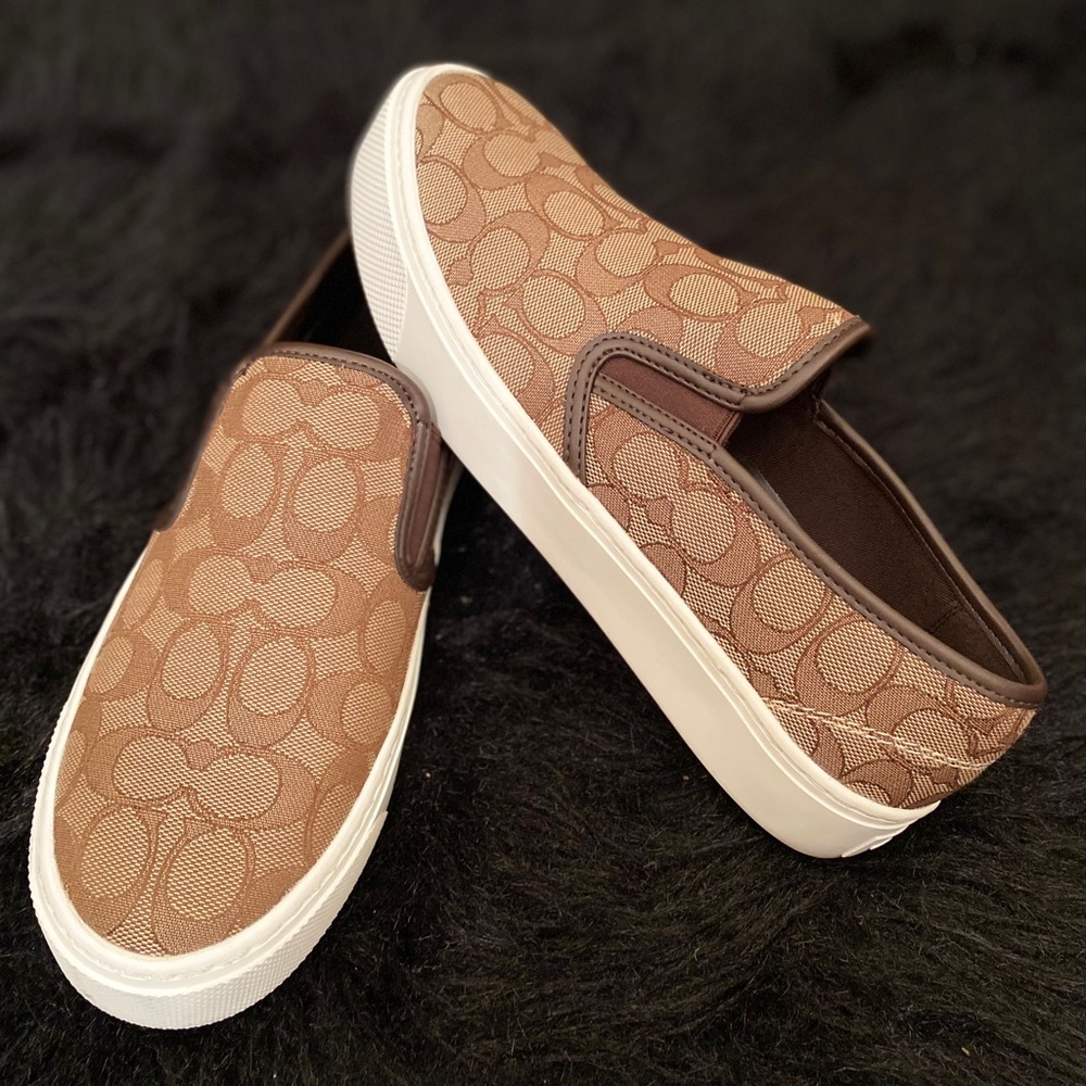 Coach Cameron OTLN Khaki-Chestnut Slip On Sneakers